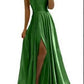Robe de soirée, robe de bal, formelle, simple, fendue