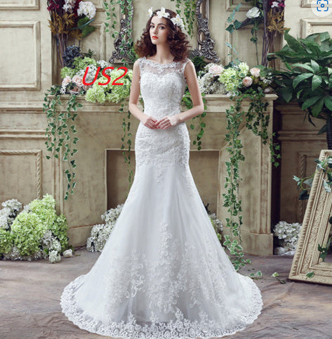 Robe de mariée sirène sexy en dentelle