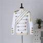 Costume de chanteur de rock pour hommes, col montant, paillettes, pour banquet
