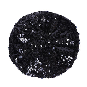 Béret pour femme en paillettes colorées