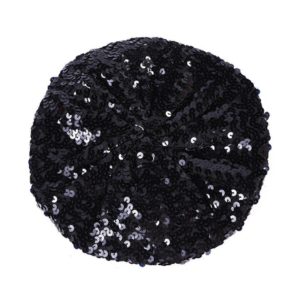 Béret pour femme en paillettes colorées