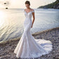 Robe de mariée sirène Princess Bride blanche avec dos nu en dentelle