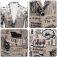 Costume imprimé journal pour homme