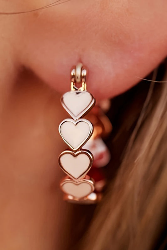 Boucles d'oreilles en forme de cœur pour la Saint-Valentin