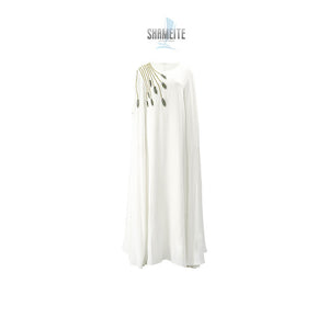 Robe soirée musulmane Abaya brodée pour femme, robe de soirée