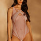 Body creux transparent en maille