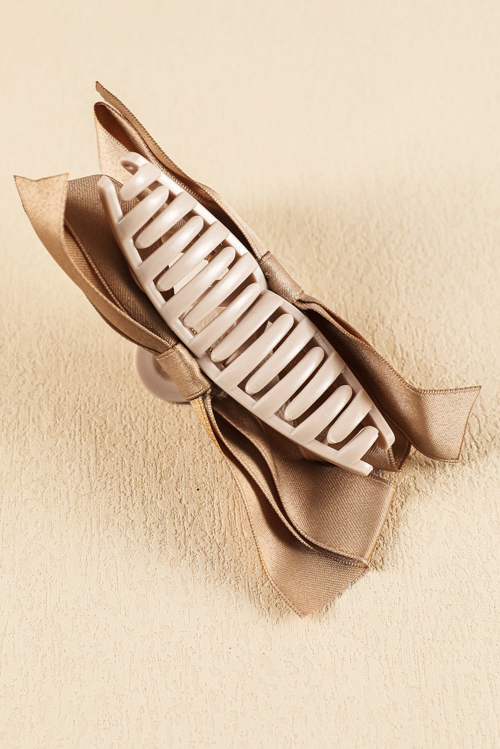 Barrette à cheveux avec ruban décoratif de couleur unie noire