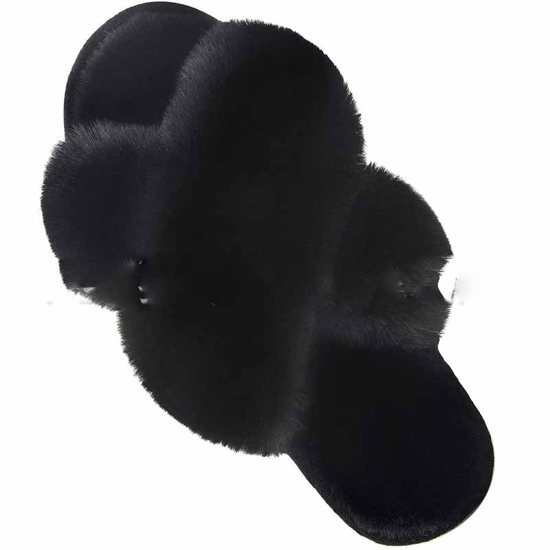 Chaussons femme confortables en fausse fourrure