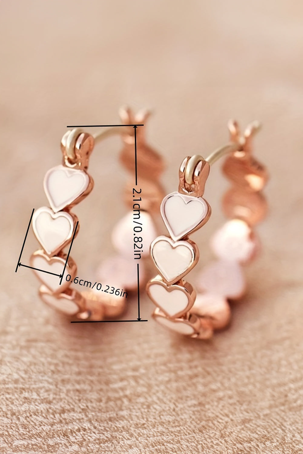 Boucles d'oreilles en forme de cœur pour la Saint-Valentin